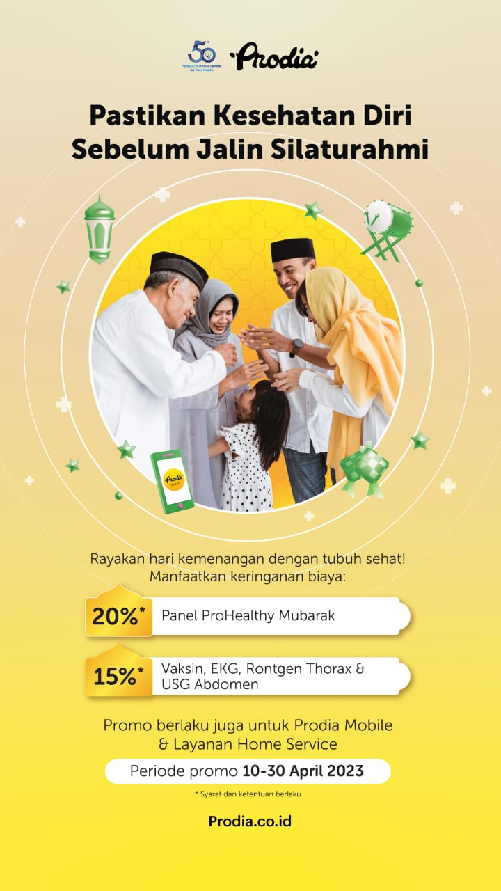 Pastikan kondisi kesehatan prima saat merayakan hari kemenangan dan silaturahmi bersama keluarga tercinta.