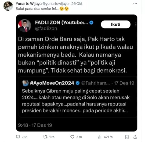 Dinasti Politik,Direktur Eksekutif Charta Politika,Yunarto Wijaya tweet yunarto wijaya