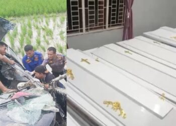 Kronologi kecelakaan maut mengakibatkan satu keluarga manullang tewas di desa pagar jati, kecamatan lubuk pakam, kabupaten deli serdang.